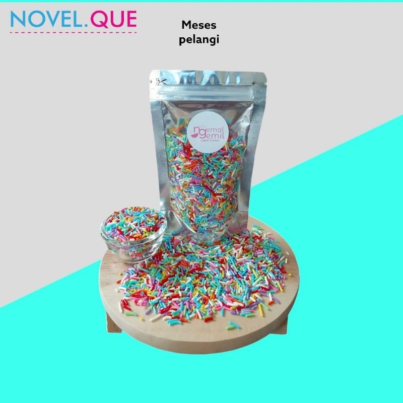 

Meses Pouch Pelangi Meses Butiran Coklat Sprinkle Topping Donut Kue Bolu Kualitas Premium.
