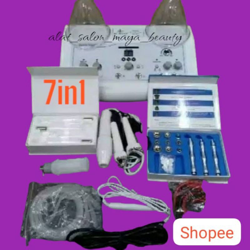 Alat Facial 6 in1 / 7 in 1 Microdermabrasi / Hf couter Detox Spray Microdermabrasi