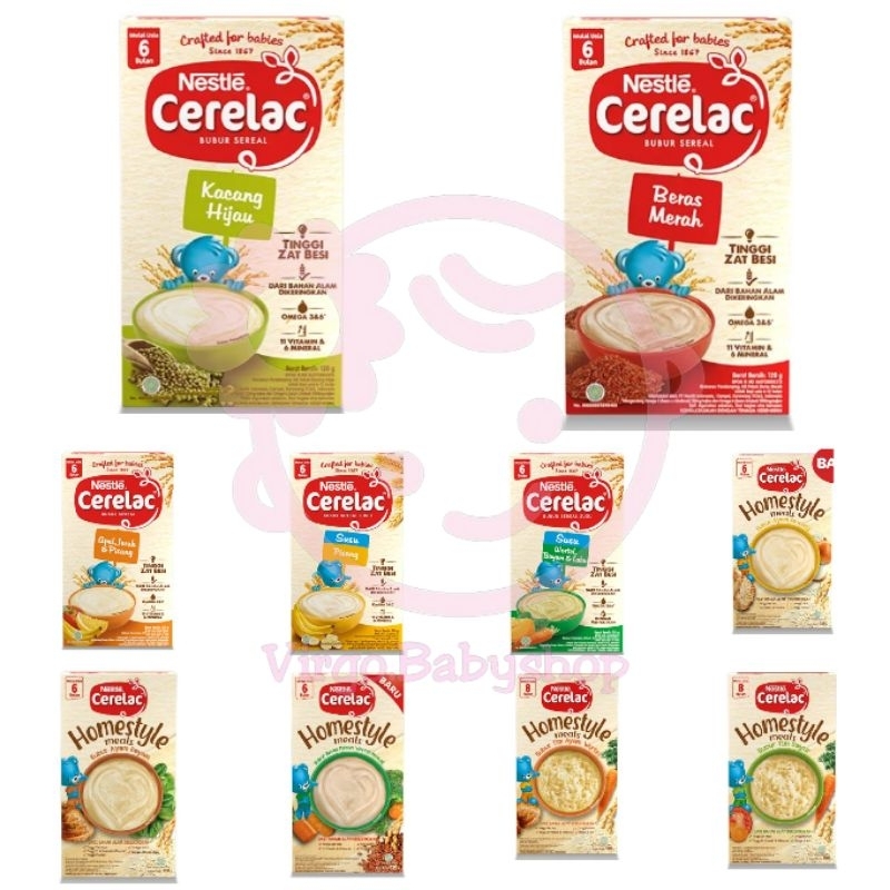 Nestle Cerelac Bubur Bayi 120gr / Cerelac Homestyle Bubur Tim Bayi MPASI