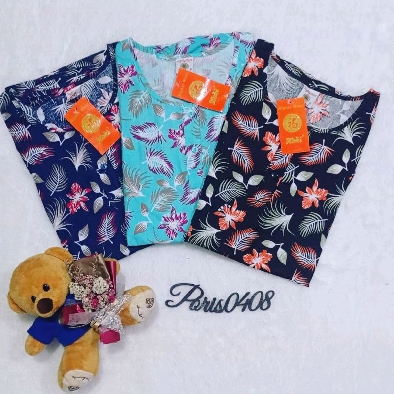 Baju tidur HOKI Katun wanit celana 3/4 (fly hoki)