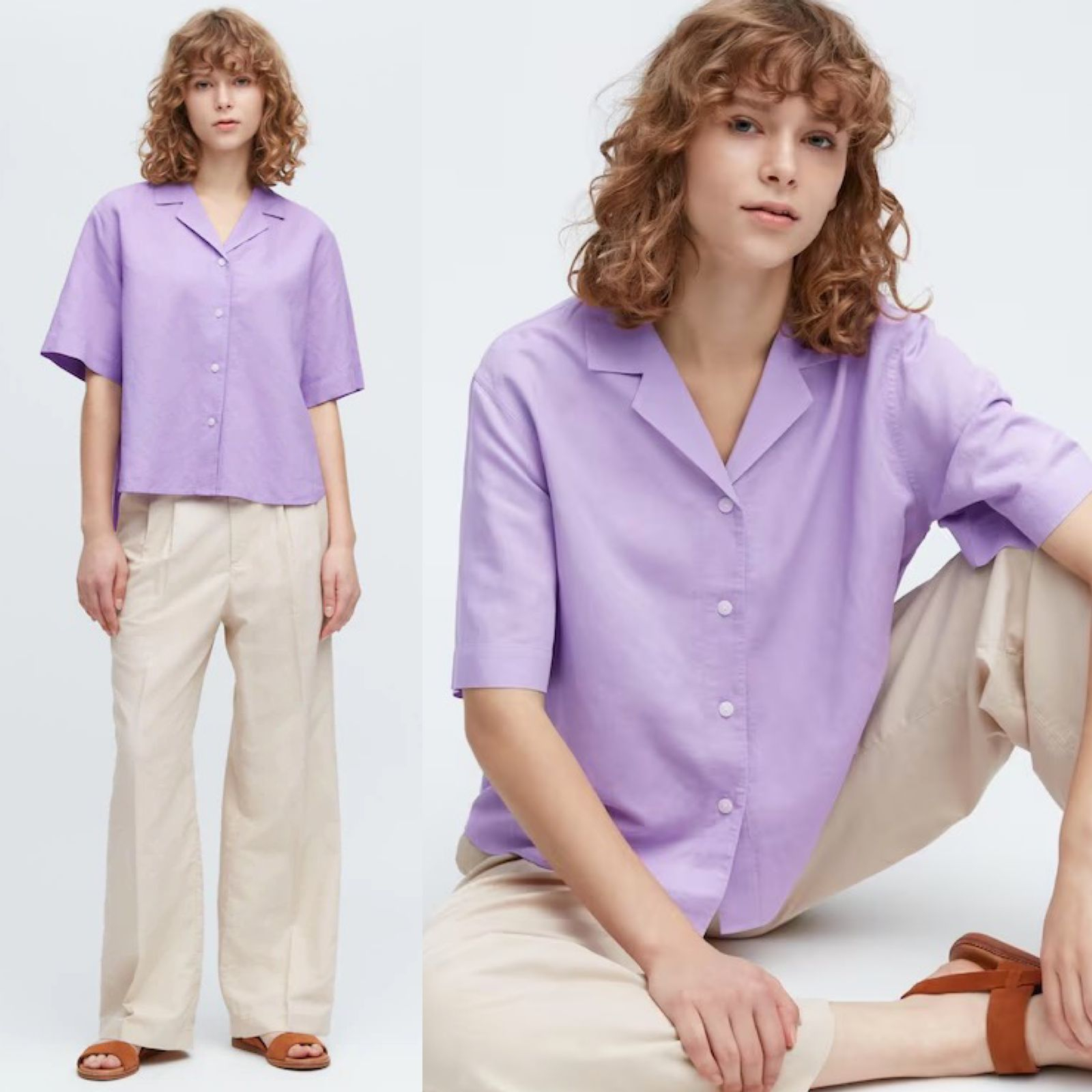 Unq boxy linen blouse