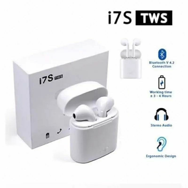 Headset bluetooth  i7S TWS Versi Bluetooth 5.0 Wireless bluetooth Earphone Stereo