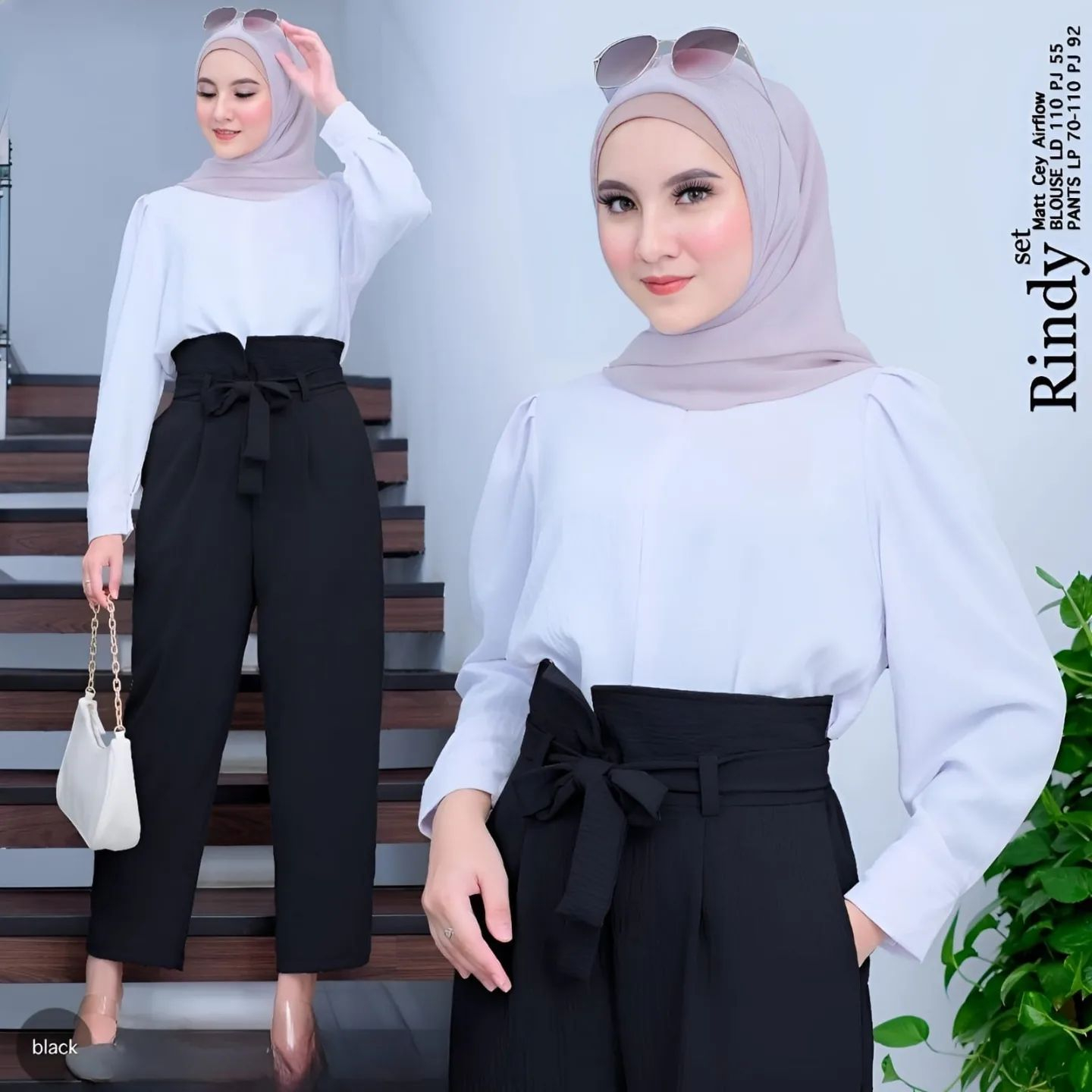 SETELAN WANITA DEWASA RINDI SET ATASAN + KULOT VIRAL BAHAN CRINKLE AIRFLOW Setelan Wanita Terbaru On