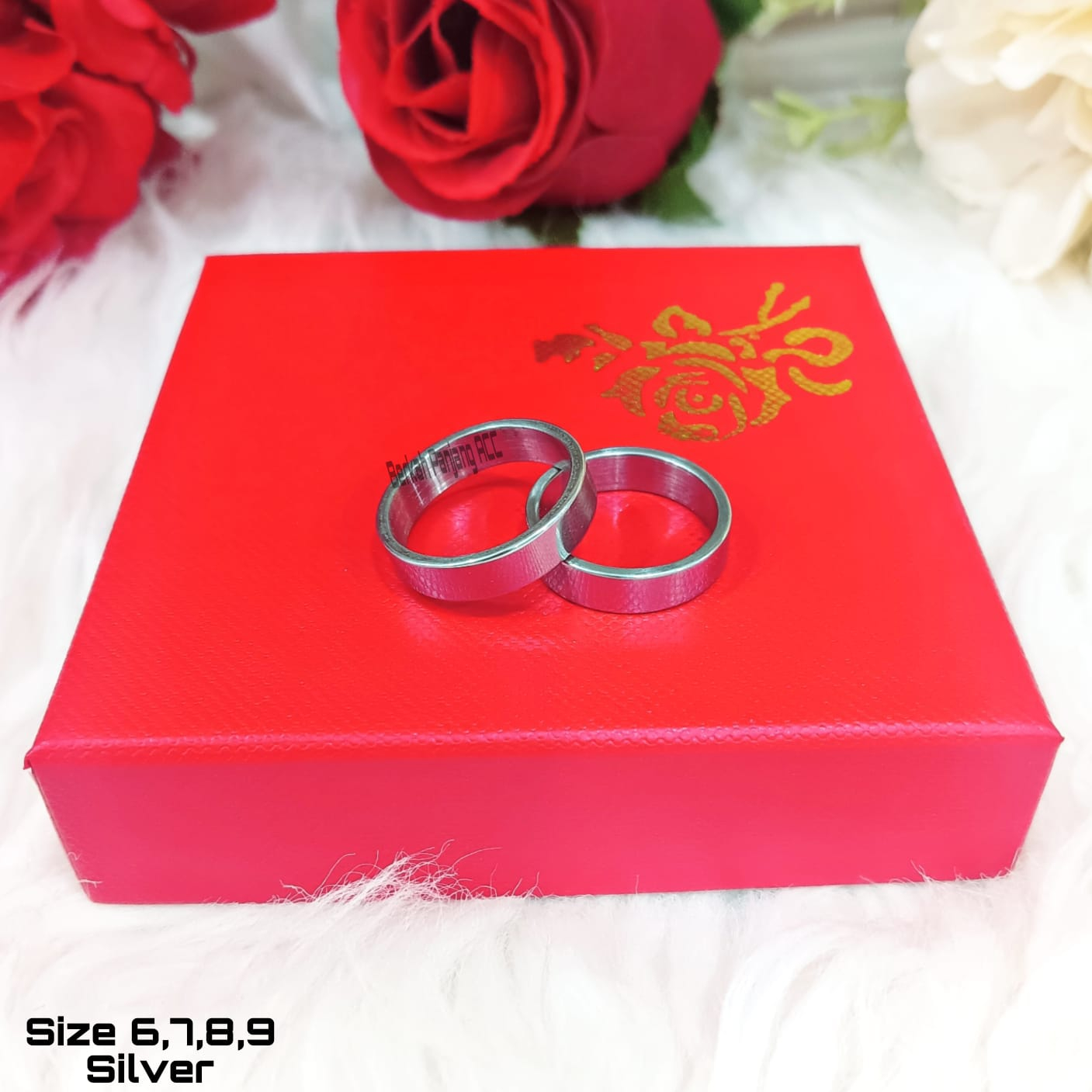 Cincin Dewasa Cople Terbaru Titanium Stainless Steel Simple Kekinian Elegant Anti Karat Anti Luntur