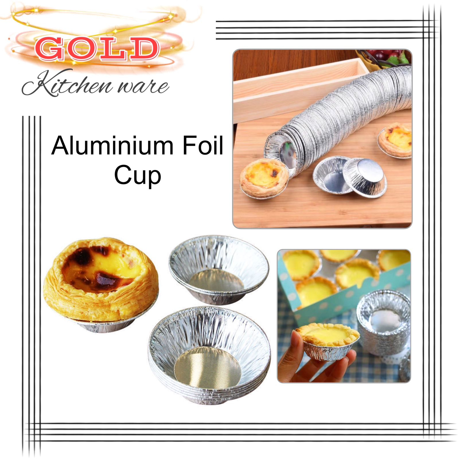 G809 Aluminium Foil Cup/Cup Kecil Mini /Cake  Muffin Egg tart