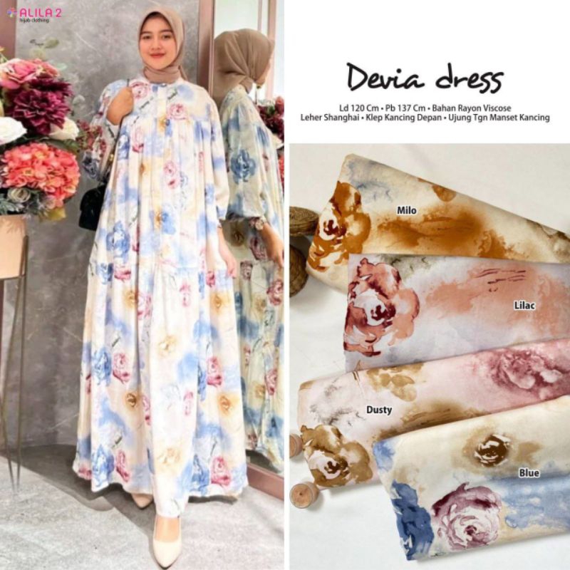 Gamis Wanita Motif Dezia Dress / Sahara Dress #2 / Alma Dress / Deva Dress / Kiava Dress Original Alila 2 Mat Rayon Viscose