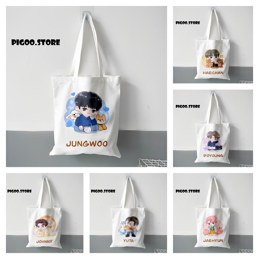 Tote Bag NCT 127 / Tote Bag Kanvas Bergambar NCT / Tote Bag Wanita / Tote Bag Pria / Tote Bag Aesthe