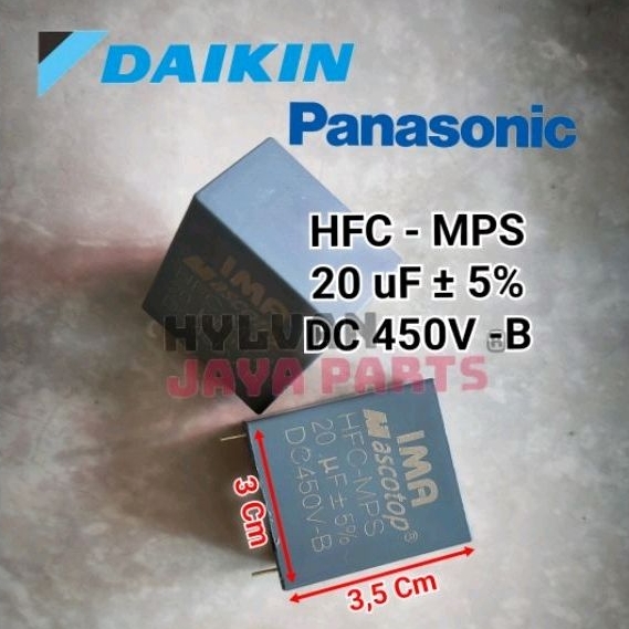 KAPASITOR DC MODUL PCB AC DAIKIN PANASONIC INVERTER 20 uF 450VDC