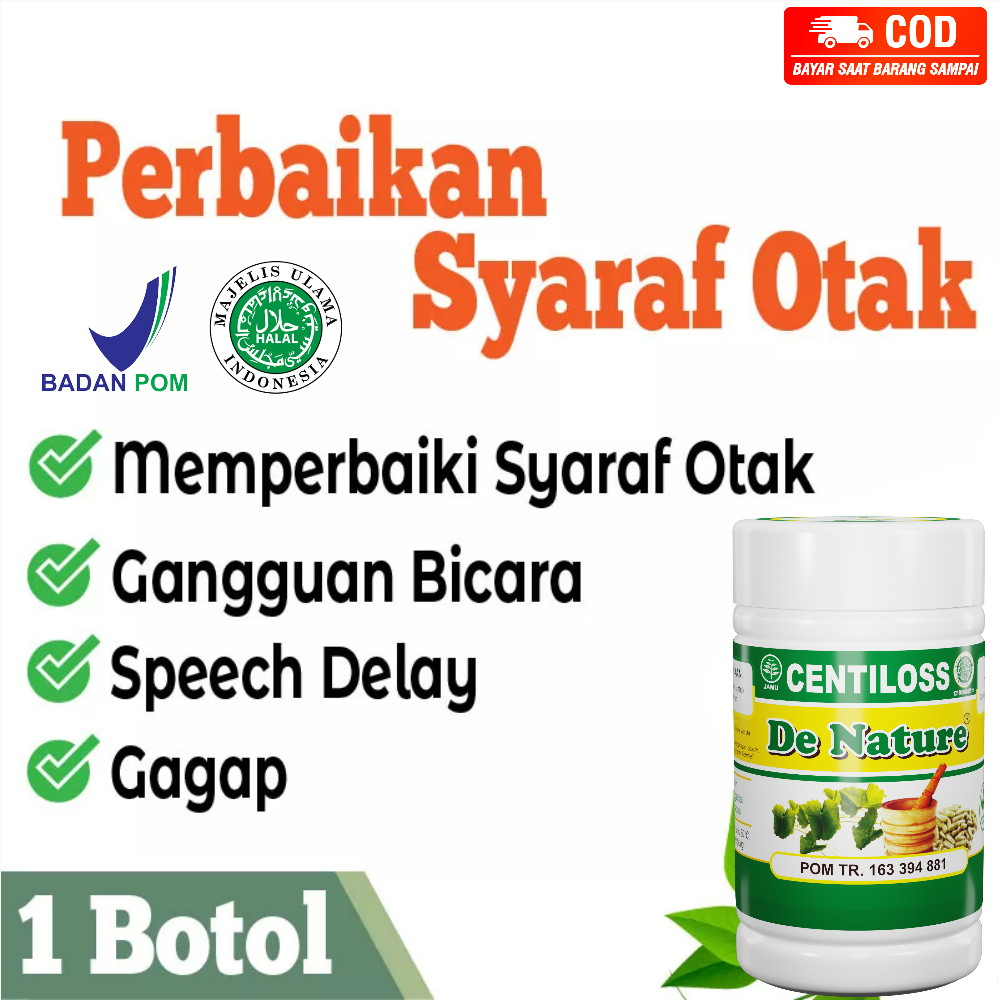 De Nature Obat Gagap Gangguan Bicara, Cedera Otak, Stroke, Saraf Kejepit,epilepsi kejang, lumpuh Ori
