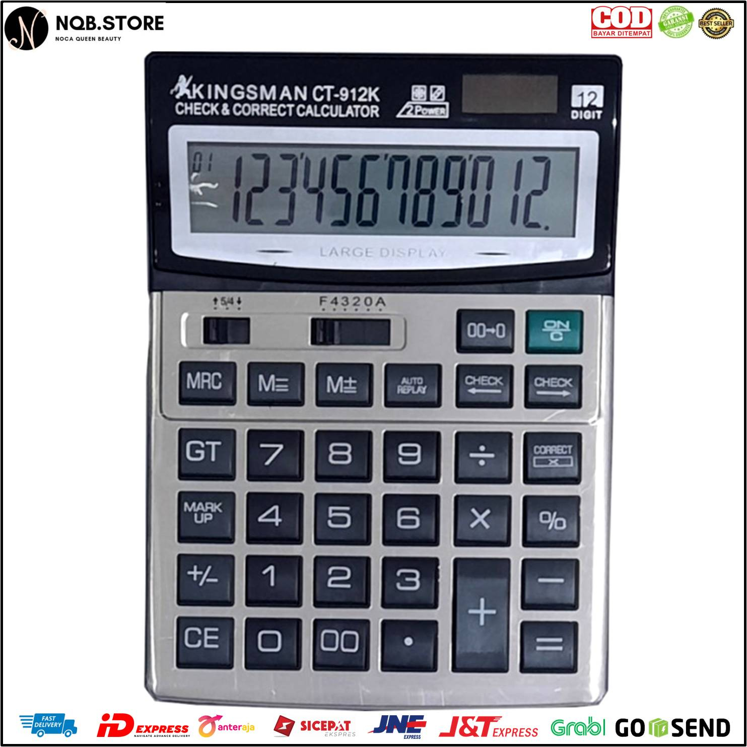

NQB - Kalkulator CT-912K 12 Digit Angka - Alat Hitung Calculator Counter Machine CT 912 CT912