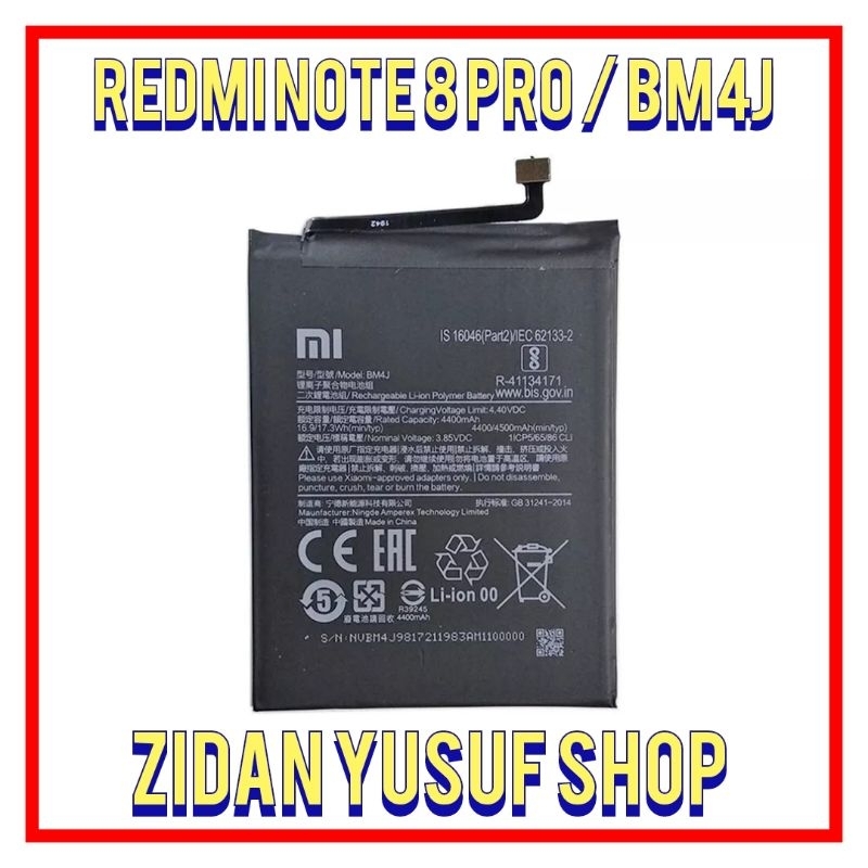 BATTERY BATRE BATRAI BATERAI XIAOMI REDMI NOTE 8 PRO BM4J ORIGINAL