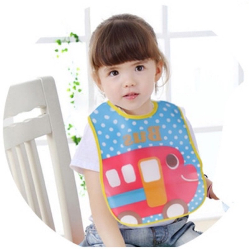 MJ88 Celemek Bayi / Bibs / Slabber / Tatak Iler /Slaber Eva Waterproof  Anti Air /Celemek Bayi Plastik /Apron /Alas Makan / Slabber Bayi Waterproof Motif Kartun Lucu Super Murah