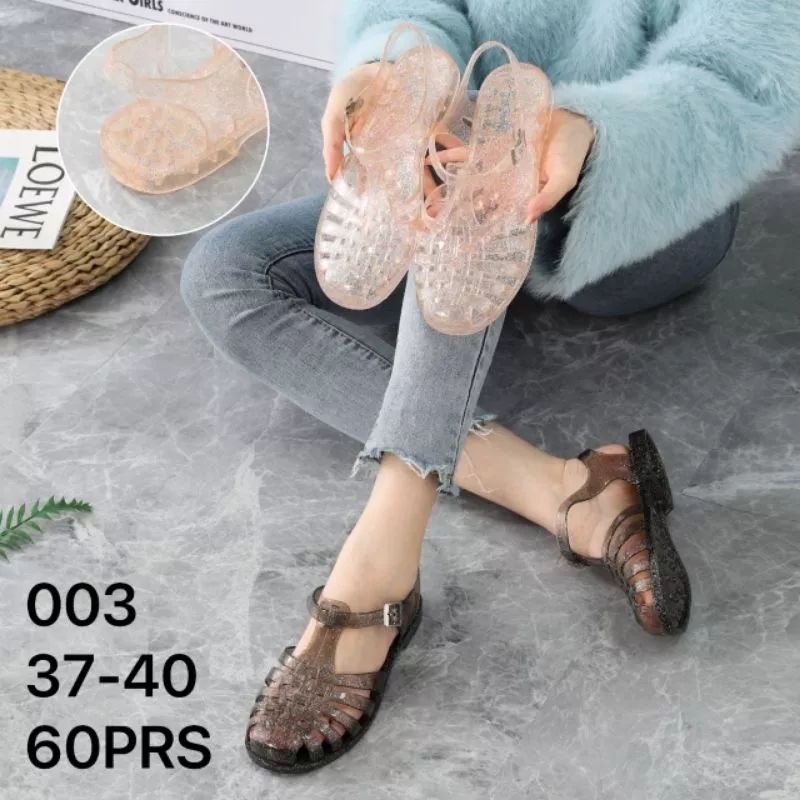 Sandal Wanita Kekinian Sandal Jelly Glitter Terbaru Sendal Cewek Import