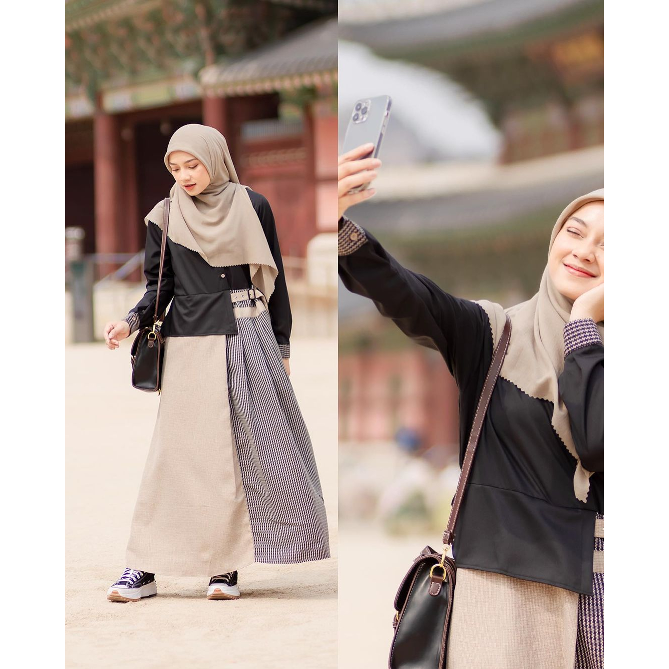 Amara Dress Black BY Jilbrave - Gamis Casual Semi Formal - Gamis Best Seller Jilbrave - Motif Timele