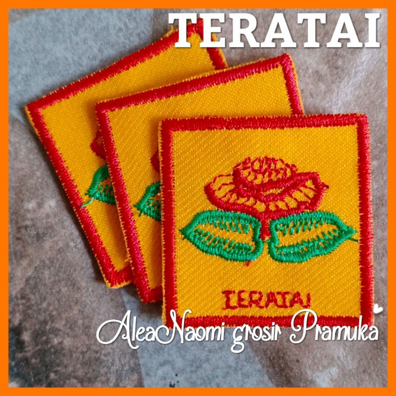 Tanda regu pramuka Putri bordir bunga teratai bordir tanda regu bunga teratai bordir tanda regu teratai bordir