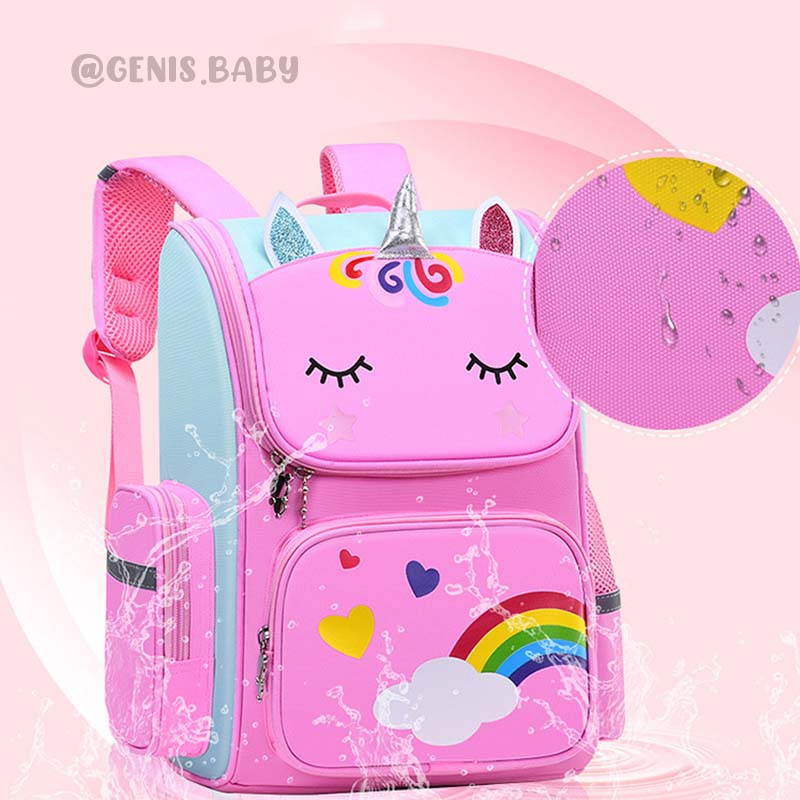 Tas Ransel Unicorn ANTI AIR Anak Perempuan BackPack Waterproof karakter UNICORN Kado ultah anak Super cute Anak Sekolah SD SMP Perempuan