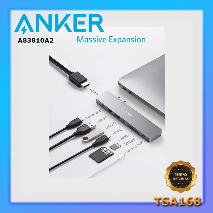 ANKER USB C Hub 8 in 2 PowerExpand Thunderbolt 3 for MacBook Pro Air