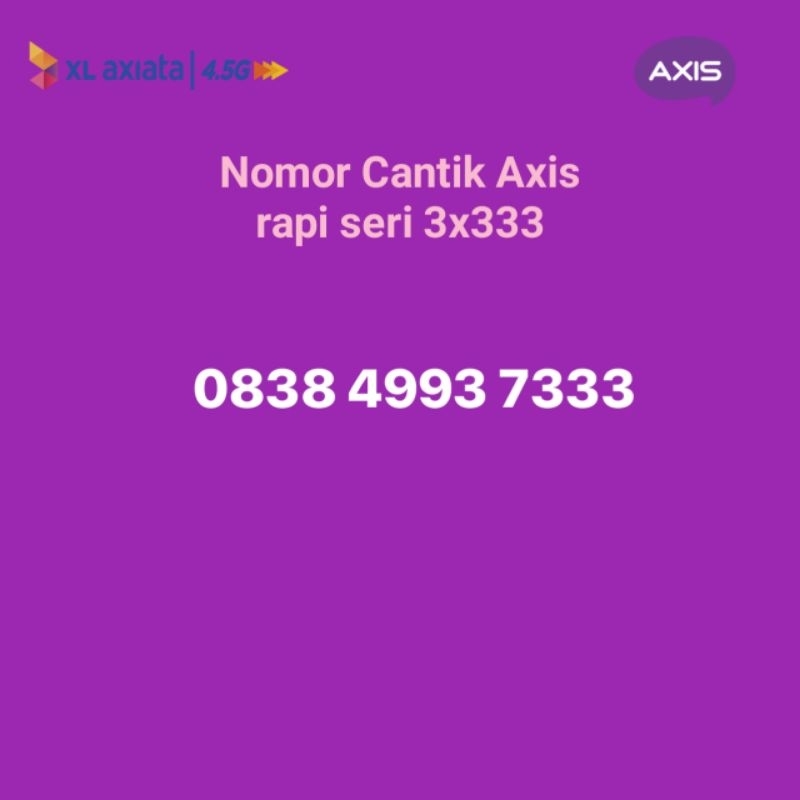 nomor axis cantik seri ekor triple