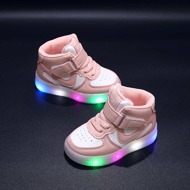 littlekiddoss SH2316 Sepatu Sneakers Anak Semi Boots Lampu LED Sepatu Nyala Lampu Anak 1-6tahun 21-30 Sepatu Anak Import