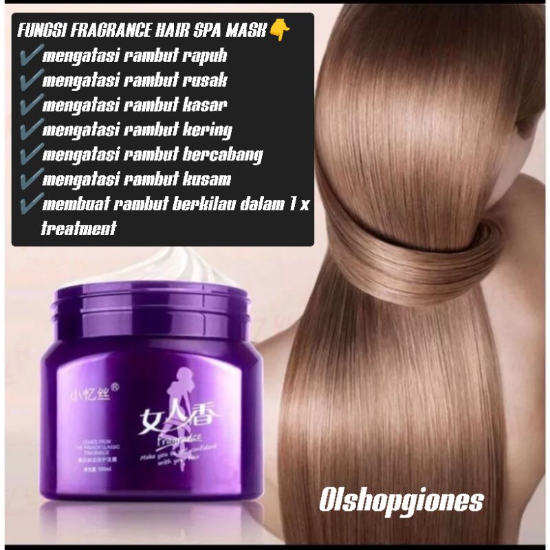 Hair Mask Zhiwubaoluo 500ml keratin Masker Rambut Rusak smooting &amp; color wangi spa cbd