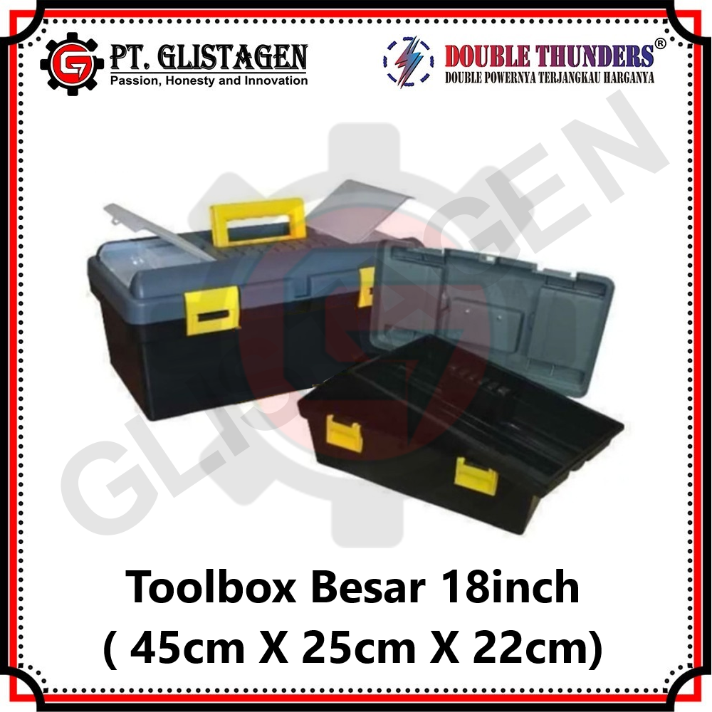 Toolbox Besar 18&quot; inch Tool Box Kit Tempat Kunci Perkakas HIGH QUALITY