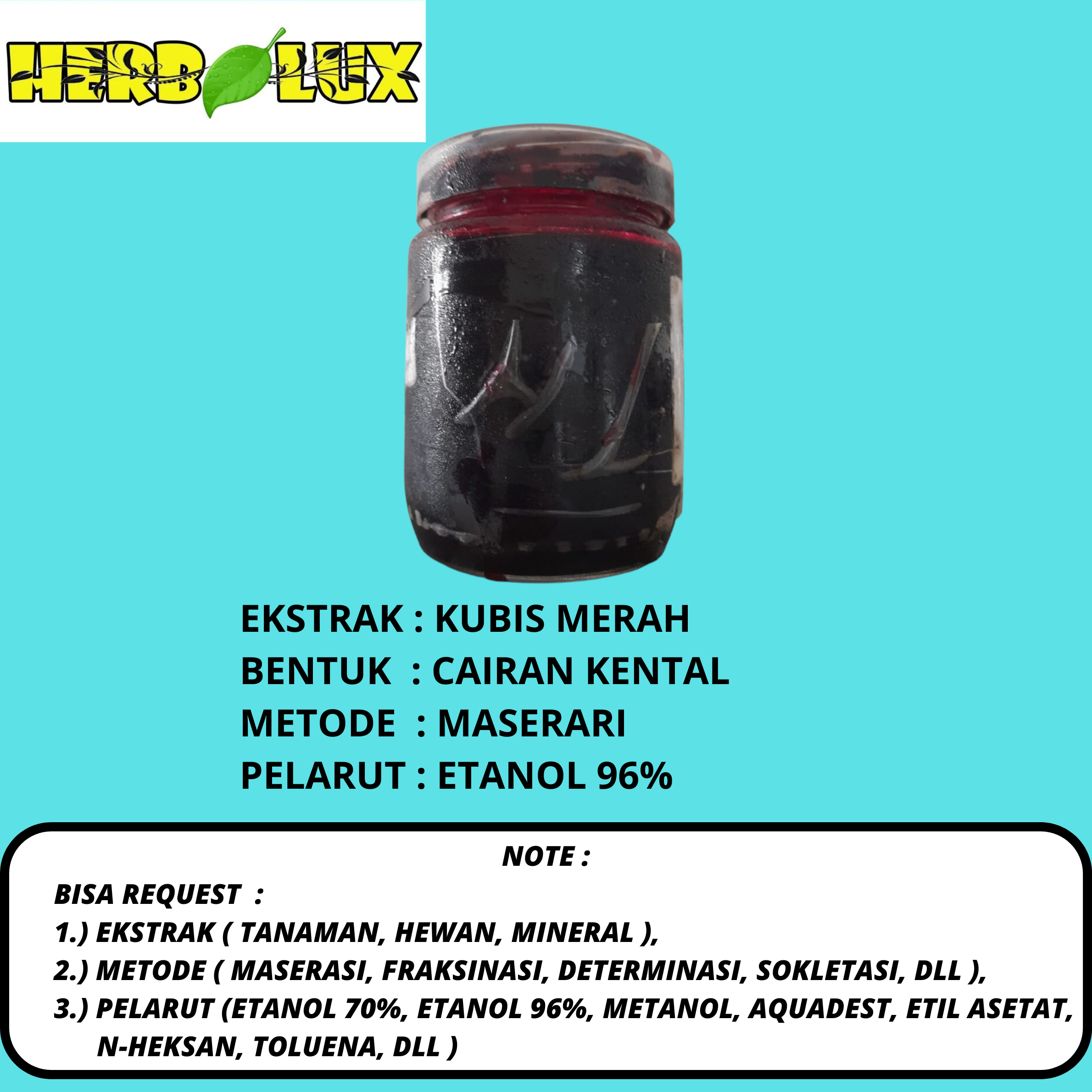 EKSTRAK KUBIS MERAH 50 GRAM DAN 100 GRAM BEST QUALITY HERBALUX