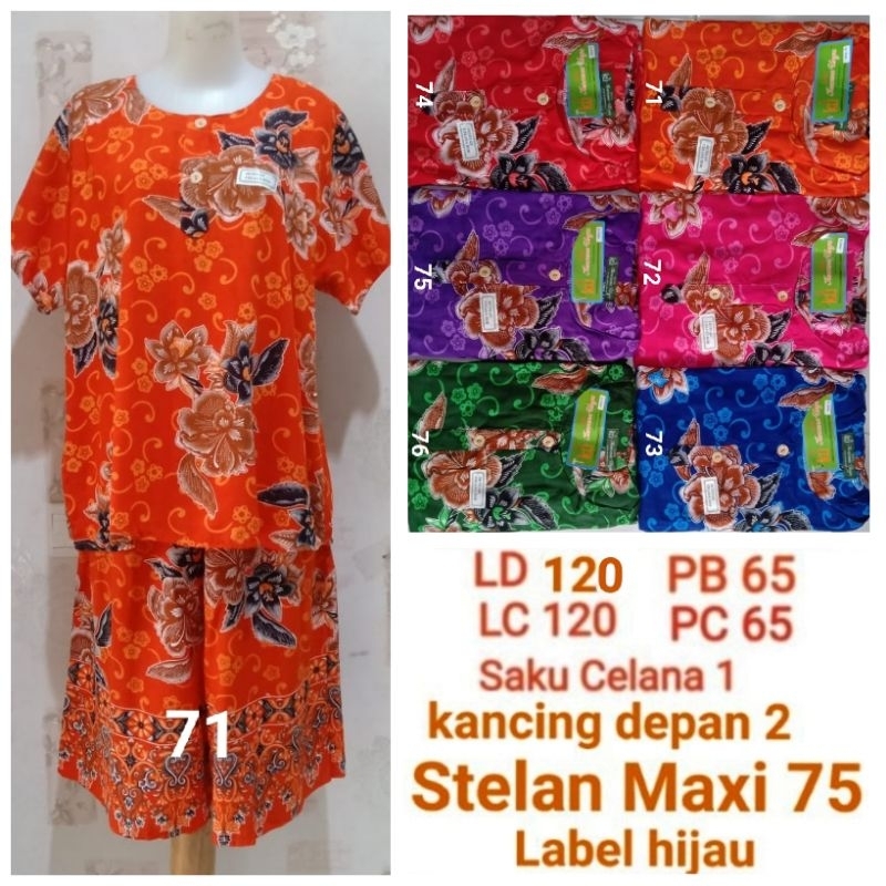 Kencana Ungu Asli  Stelan Maxi 75 LD 120cm Label hijau