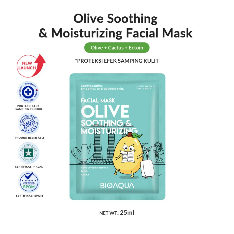 BIOAQUA Sheet Mask Masker Wajah Biji Buah Face Mask 25 ML