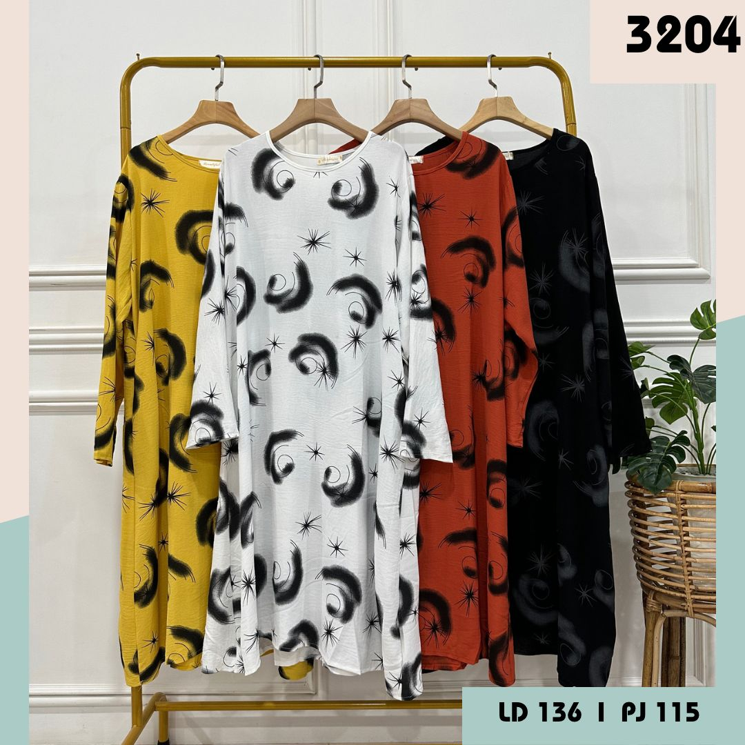 Atasan Long Tunik Bahan Katun Import