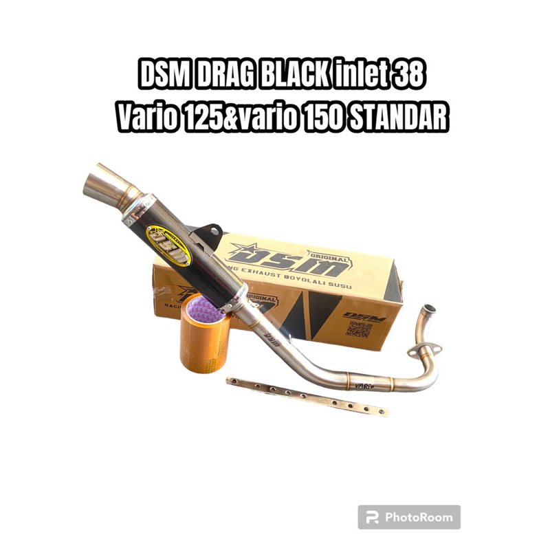 knalpot Dsm drag black inlet 38 vario 150 vario 125 bending