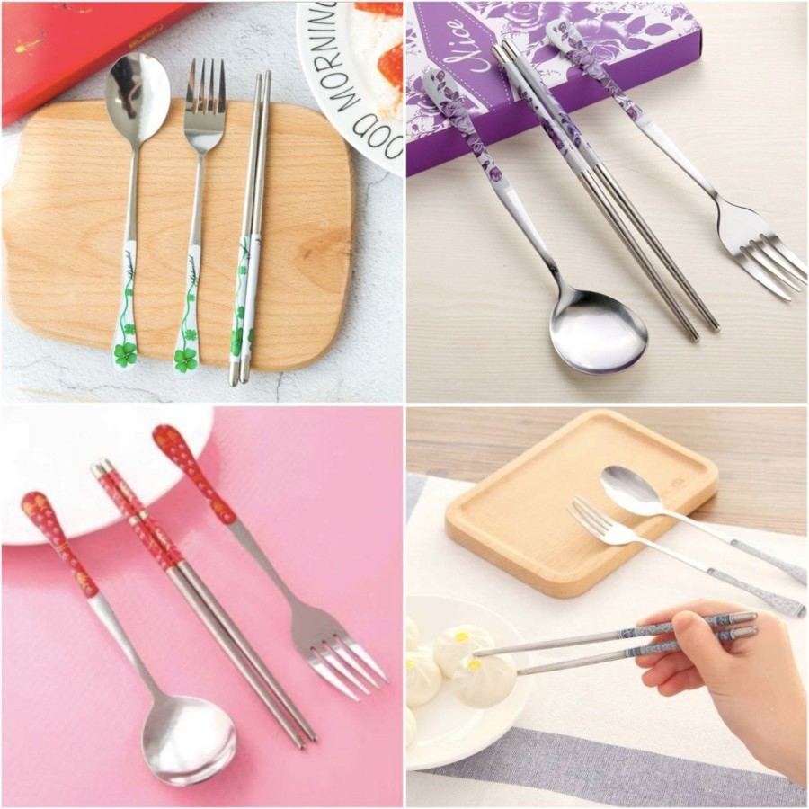 SENDOK MAKAN SET GARPU SUMPIT 3 IN 1