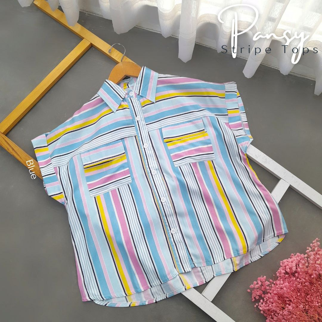 CallieTamami - A 6548 Pansy Stripe Tops