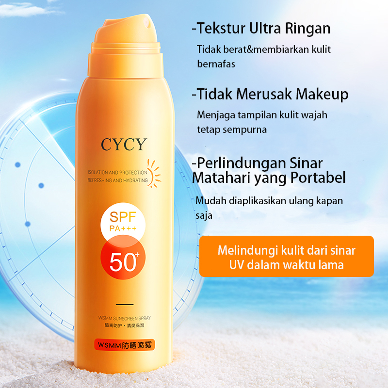 [Ready Stock]CYCY Sunscreen Spray 150 ml Whitening and UV Isolation SPF 50 PA+++