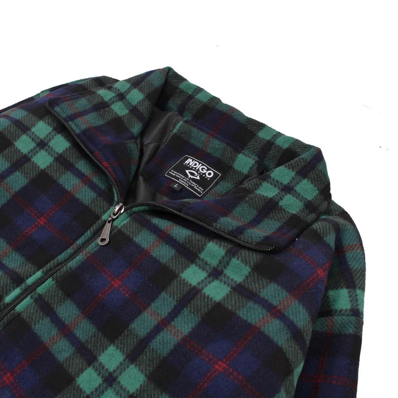 JAKET HARRINGTON POLAR 03 - JAKET PLAID SHIRT - JAKET TARTAN PRIA - JAKET KOTAK KOTAK - JAKET DAKRON QUILTING PRIA ORIGINAL INDIGO - JAKET HANGAT PRIA - JAKET PRIA