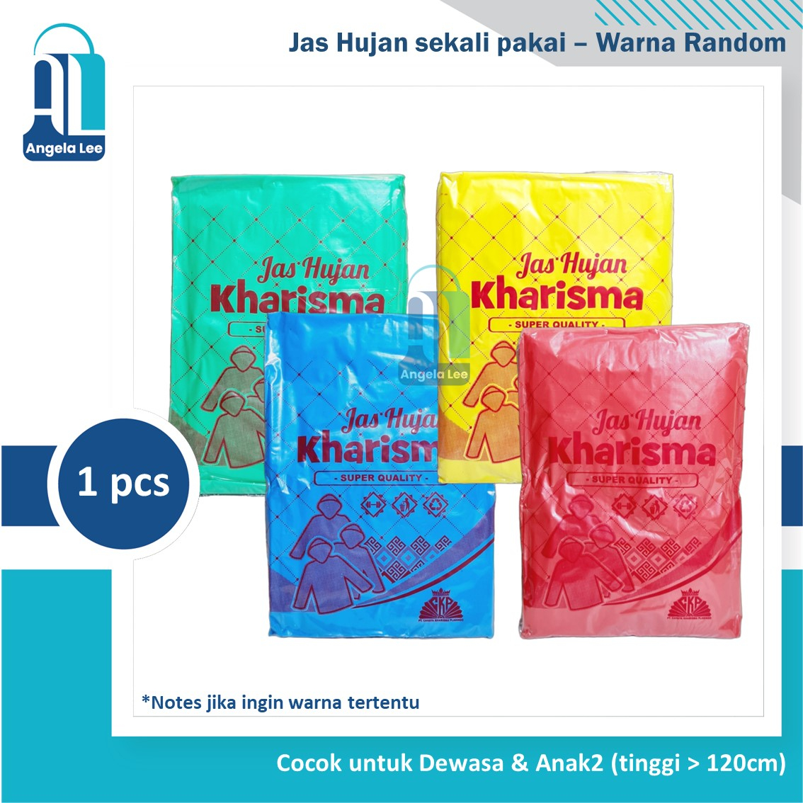 Jas Hujan Plastik Anak Dewasa Allsize Lengan Panjang Ponco Ringan Tipis Kuat