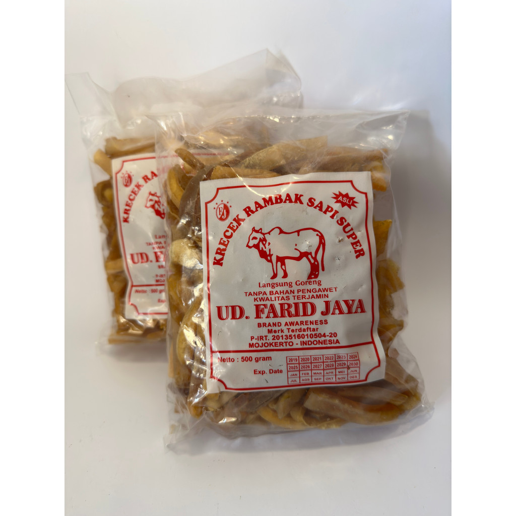 

MURAH [ 500 gr ] Kerupuk Rambak Panjang - Krecek Rambak Sapi Super - Kerupuk Mentah