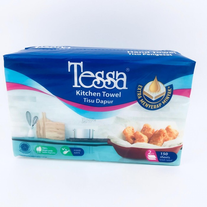 Tisu Tessa 150 Sheets 2 Ply THSN01 sheet / Tissue Hand Towel kitchen / Tisu dapur lipat 150s 2ply lembut dan kuat