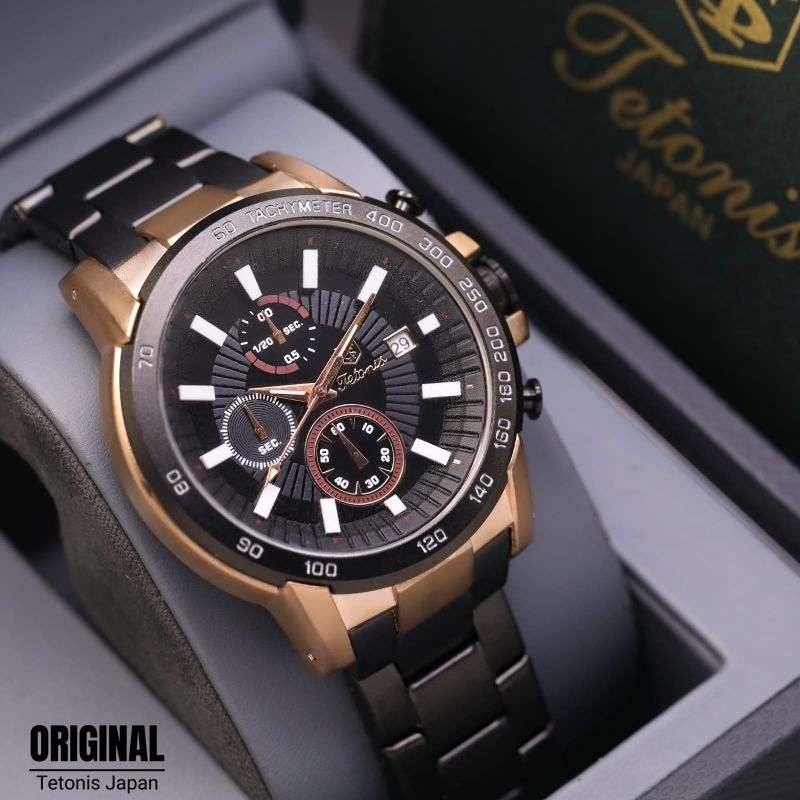 [ORIGINAL] 2 Variasi Jam Tangan Pria Tetonis Chrono Rantai