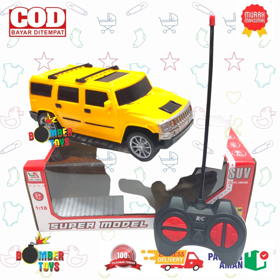 MAINAN ANAK MOBIL POLISI RC 1 :18 R/C MOBIL POLISI  JEEP SEDAN REMOTE RC REMOT 4 WAY