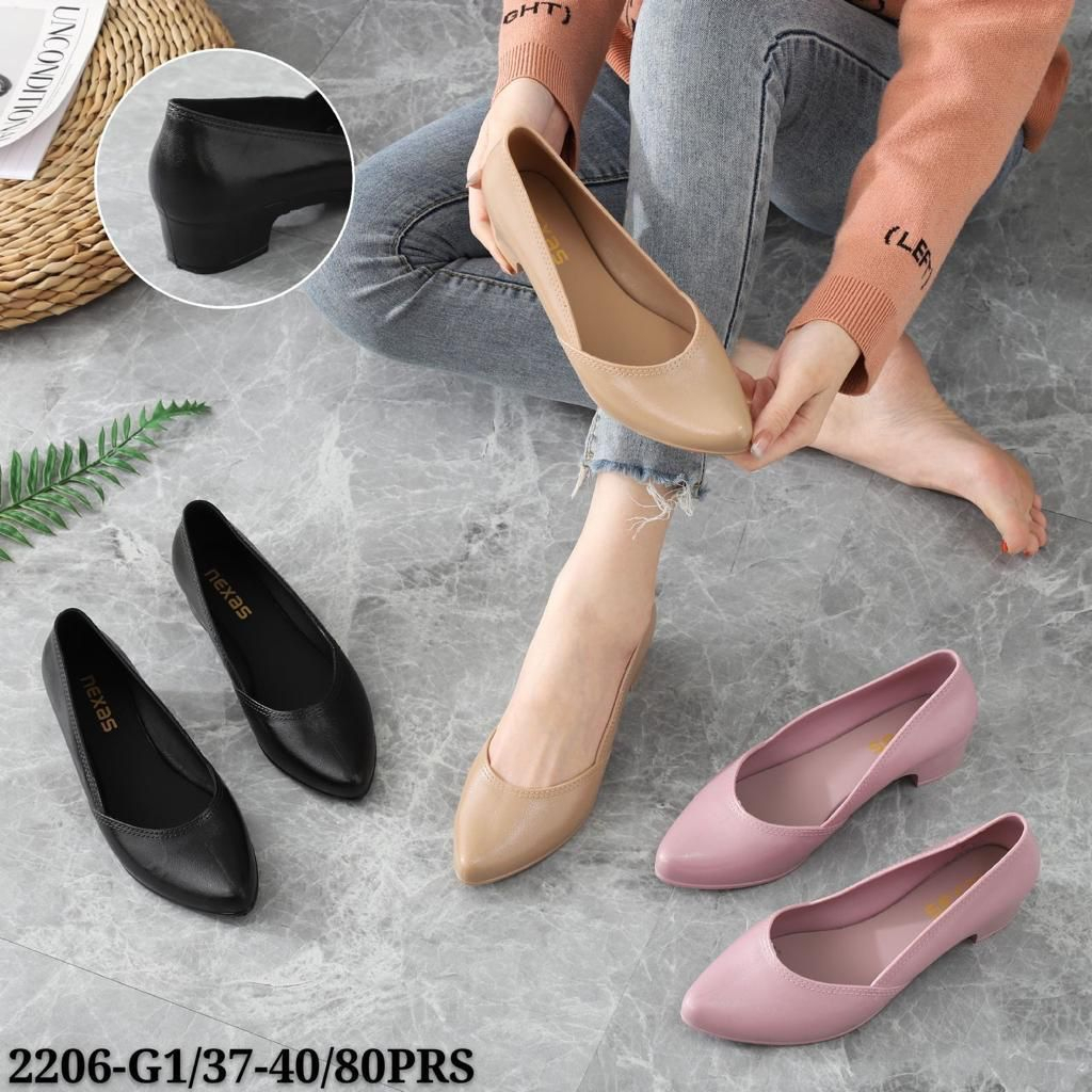 Sepatu Wanita Wedges NAMI Import Jelly / Sandal Wedges Kantor Tebal Hak / Sepatu Sekolah Hak 3 cm