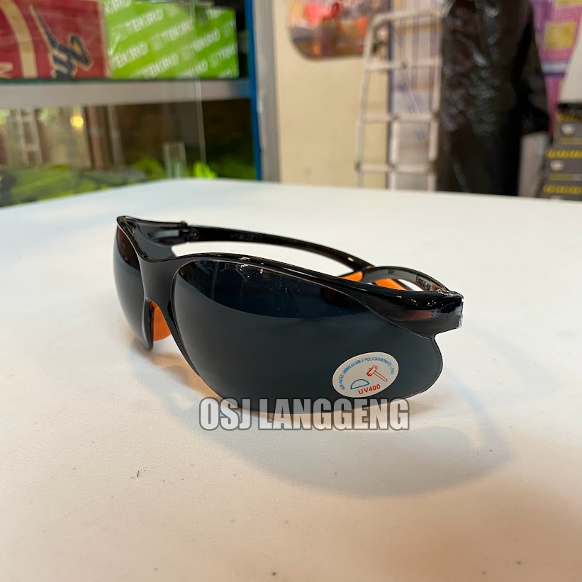 Bisa COD | Kacamata / Safety Glasses Black Hitam Fashion Tahan Patah Murah ANSI Z87.1 Original