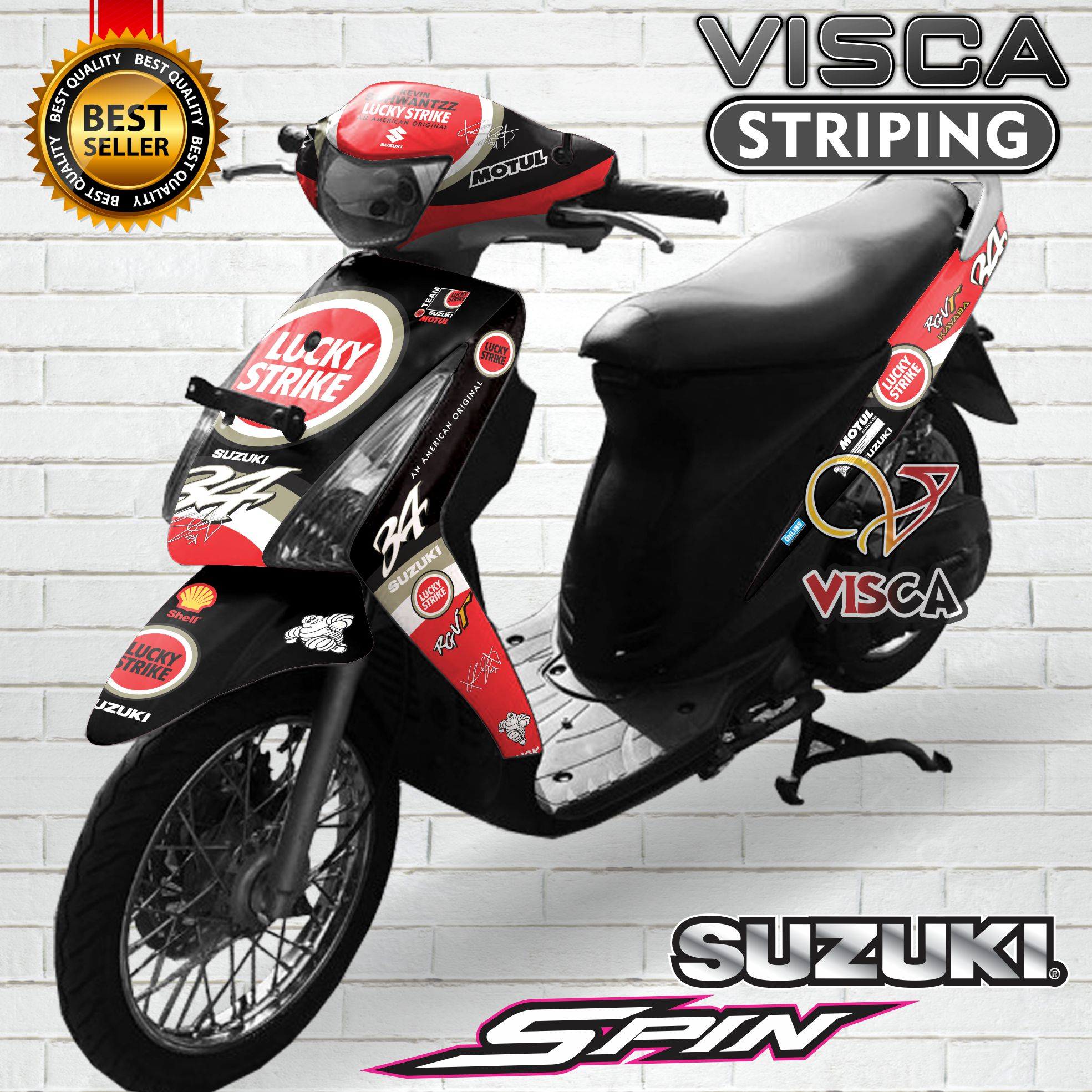 Decal SPIN 125 Full Body - Stiker SPIN 125 Full Body - Dekal SPIN 125 Full Body - Striping SPIN 125 