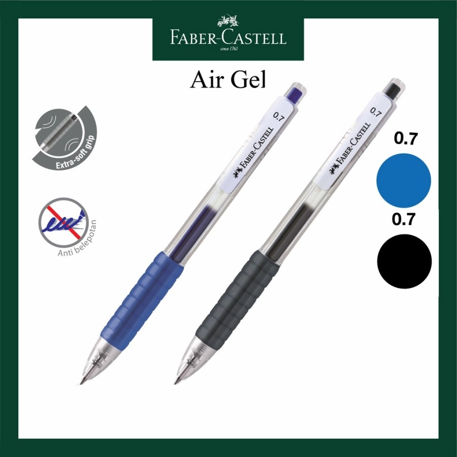 Pen Faber Castell Air Gel Fast Gel Dry 0.7mm Hitam