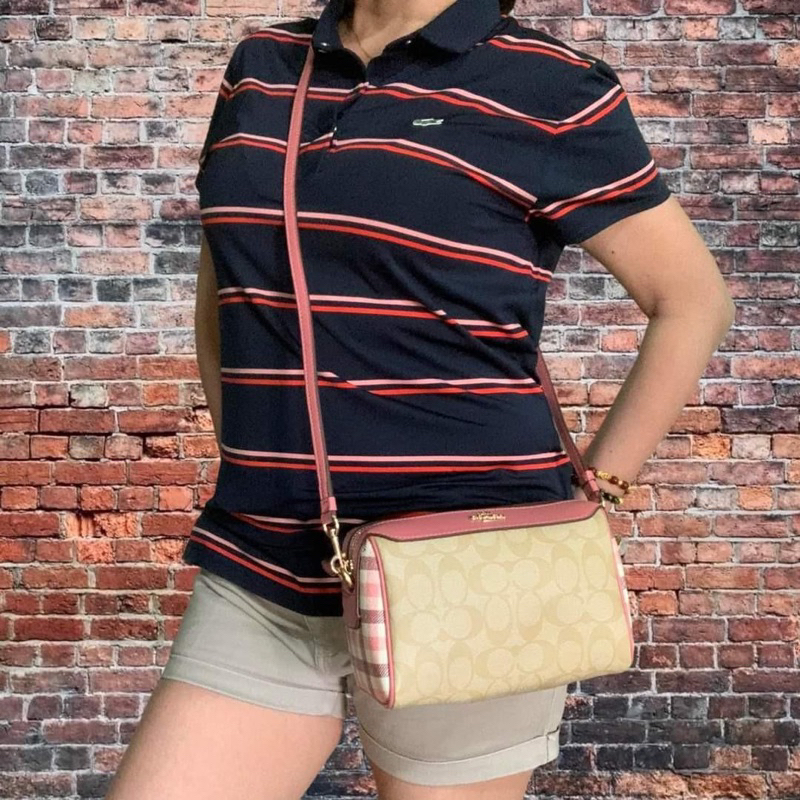 Coach Bennett Crossbody In Signature Canvas With Gingham Print (F76630)