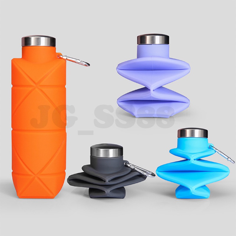 Tumbler silikon botol minum 700ml bahan silikon botol lipat travel