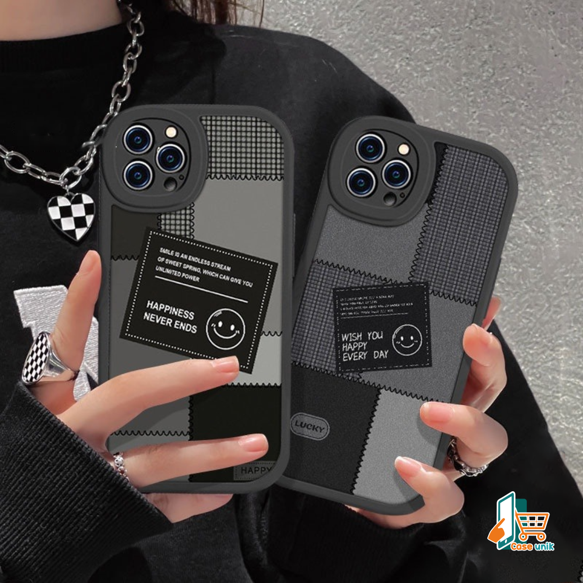 SS818 SOFTCASE SILIKON CASING CUTE SMILE FOR IPHONE 6 7 8 6+ 7+ 8+ X XS XR 11 12 13 14 PRO MAX PLUS CS5772