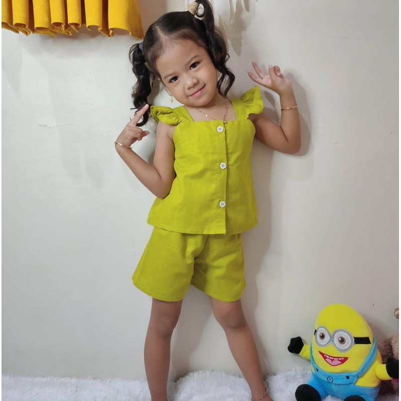 ONESET ANAK LOPIKA BAHAN KATUN LINEN USIA 1-5TH