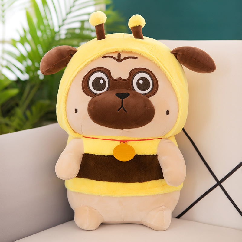 Boneka Furya Kucing dan Dogie Kostum Bee  Bahan Plush