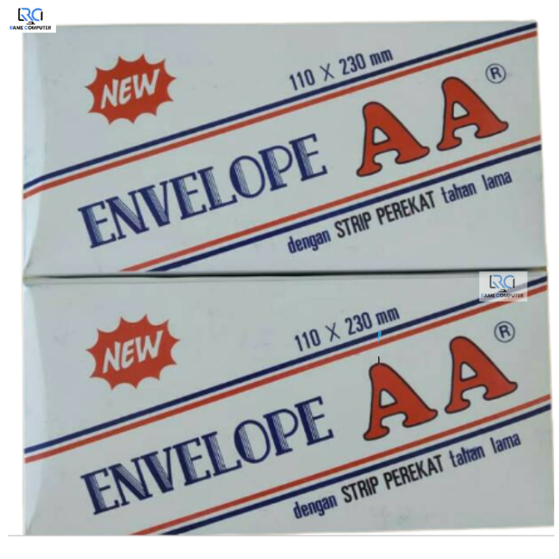 Amplop Panjang putih no. 90 AA (110x230mm) box 100 lembar