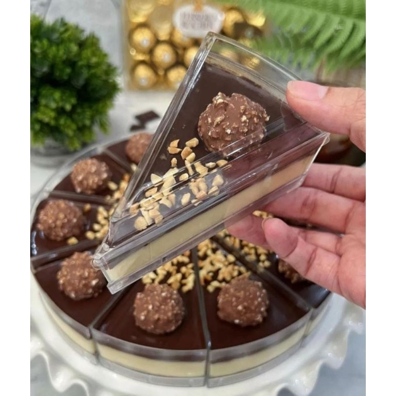 Cup Puding Segitiga + Tutup / Jelly Cup Segitiga Akrilik